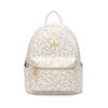 Winnie The Pooh Vintage Fashion Exclusive Metal Nameplate Embossed Backpack Women Backpack Pink Beige DHF51742-C1