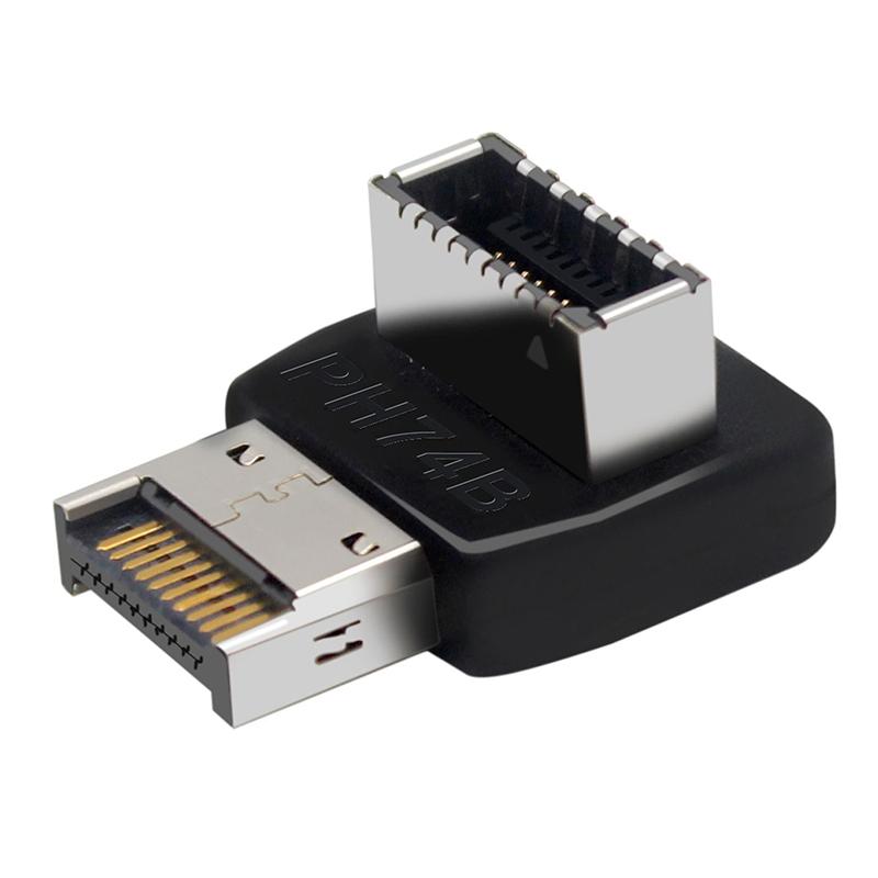 USB 3.1 Type-E 90-градусный адаптер, разъем-расширитель для передней панели Type-C, адаптер-разъем для материнской платы ПК, штекер