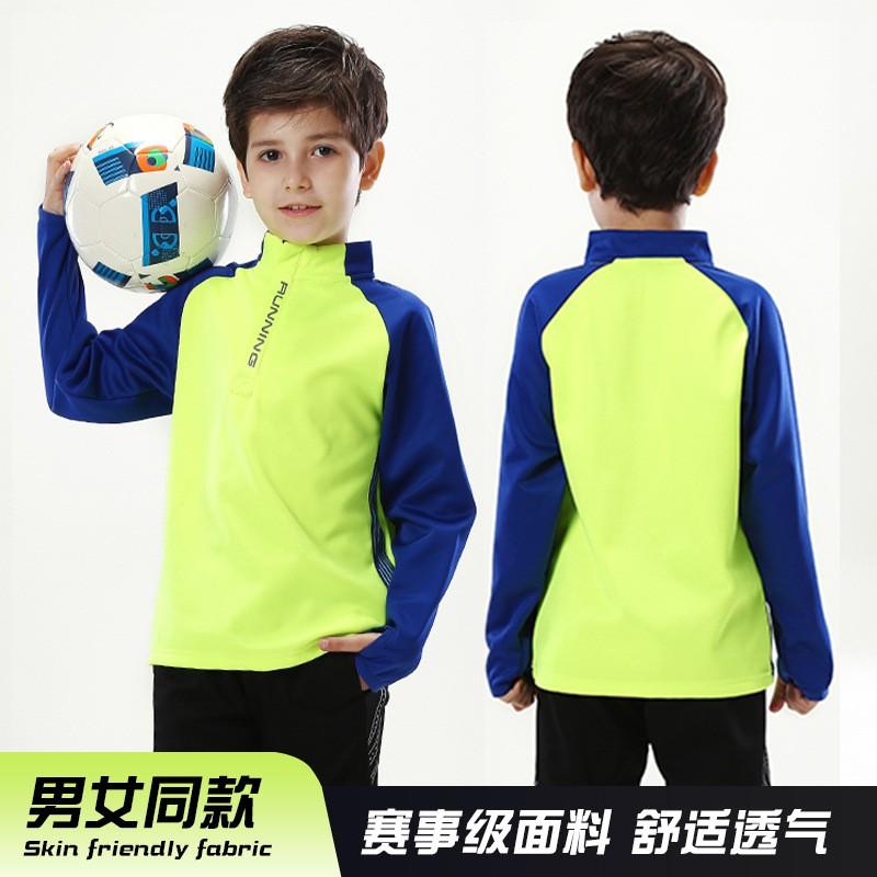 Kids Long Sleeve Soccer Jersey Set Boys Youth Football Training Uniforms Team Sportswear
