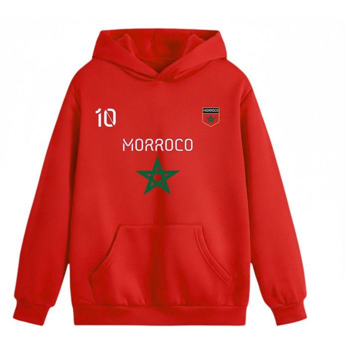 Sweat Enfant à Capuche Maroc – 3 à 14 ans - Rouge