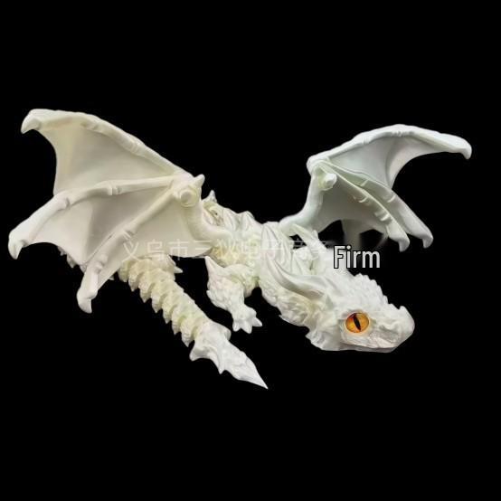3D-печатная шарнирная большая летающая фигурка дракона с рогами, ornament, игрушка, подарок