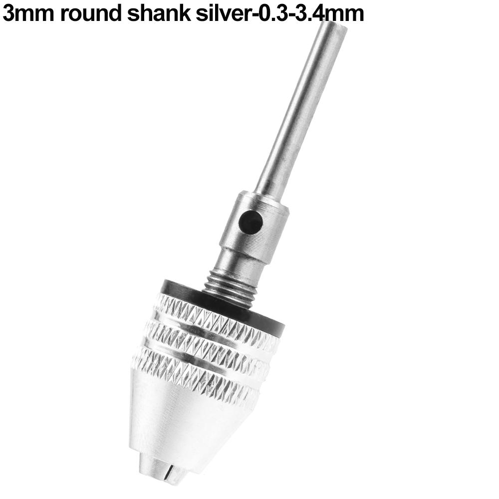 Shaft Quick Change Impact Drills Bits 1/4" Hex Shank Keyless Drill Chuck 0.3mm-8mm Round Shank