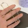 Hollow Heart Pendant Necklace Tiny Silver Color Clavicle Snake Chain Collar for Women Friendship Jewelry