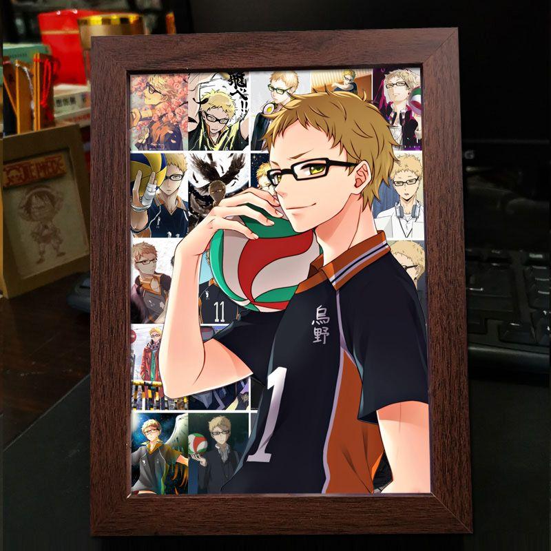 Хайкю!! Украшение фоторамки: Кагеяма Тобио и Хината Шоё - Готовая фоторамка-дисплей в подарок