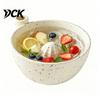 Kitchen Gadget for Fruit Cleaning Berry Swirl Draining Bowl with Silicone Pad, Ceramic Retro Kiln Manual Lemon Juicer Tool Fired Colander, Compact