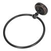 Bathroom Towel Ring Brass Wall Mounted Antique Towel Holder Toilet Towel Rack Black Twisted Pattern