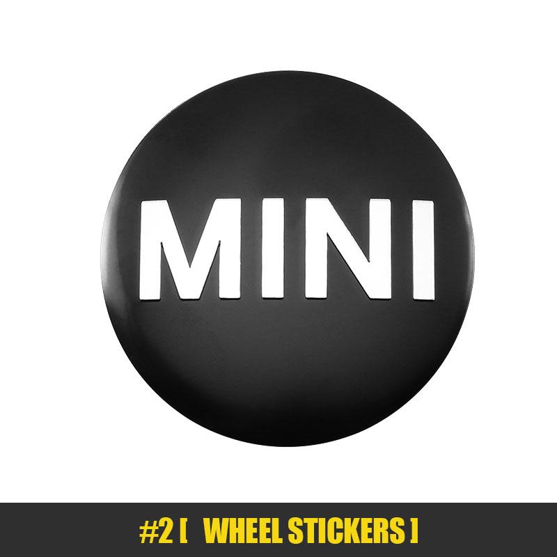 hrlcu10 4Pcs Car Wheel Hub Center Cover Badge Decorative Stickers For BMW Mini Works Cooper F54 F55 F56 F57 F60 R50 R52 R53 R55 R56 R57