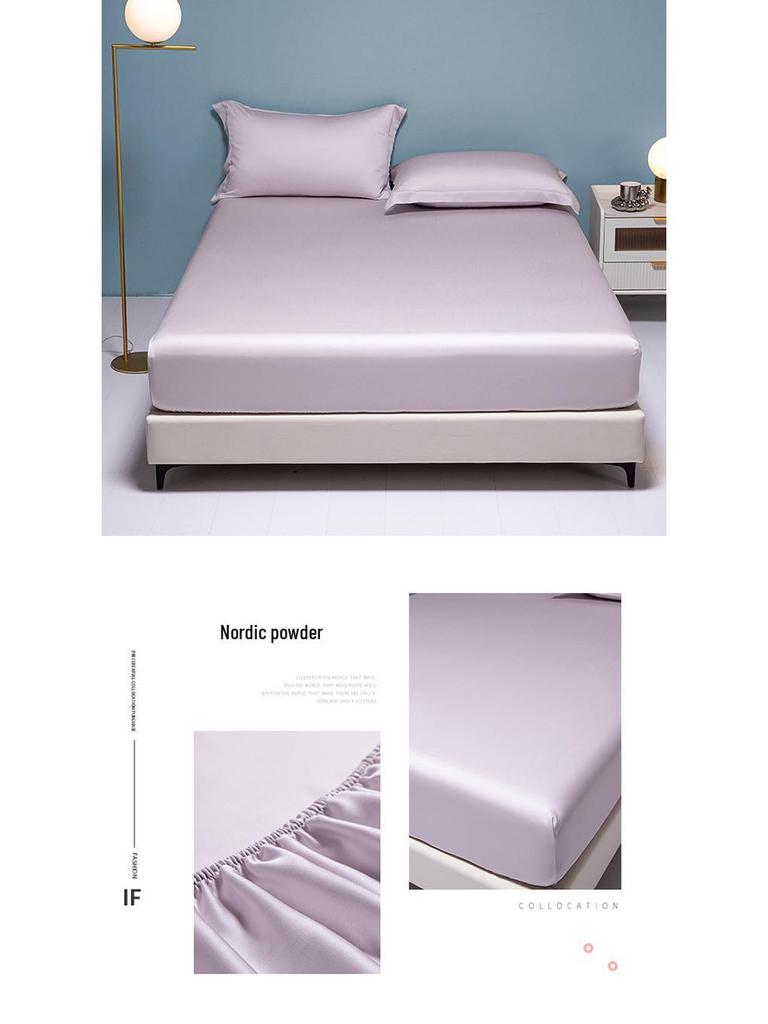 Простыня на резинке Tencel Four Seasons: Дышащий, Охлаждающий Наматрасник Телесного Цвета для Односпальных/Двуспальных Кроватей.