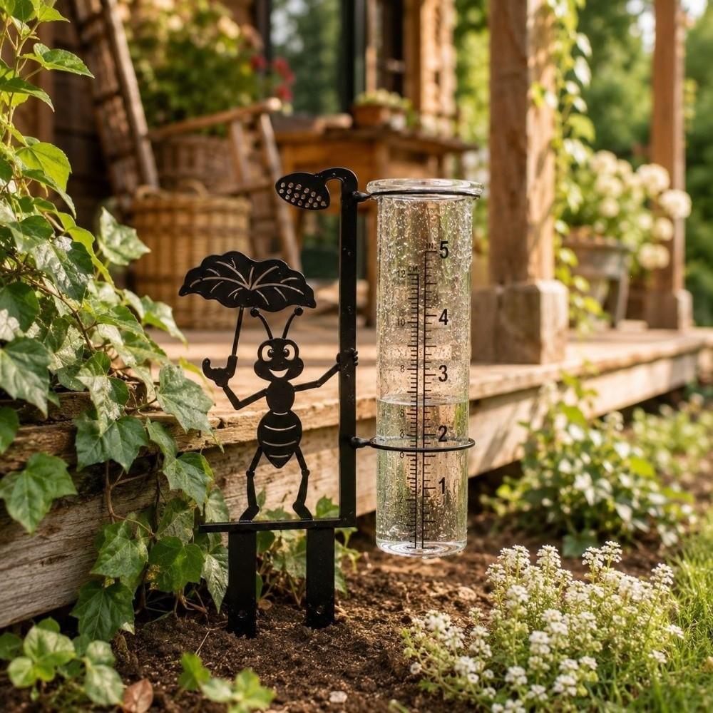 Clear Tube Garden Rain Gauge Dual Scale Rainfall Gauge New Outdoor Rain Gauge Patio Planter