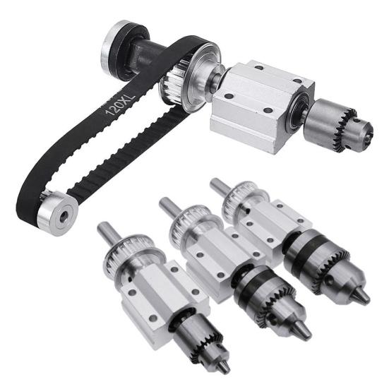 No Power Spindle Drill Chuck Lathe Assembly Trimming Belt Woodworking Cutting