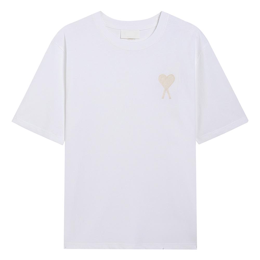 AMI CLAMS модная хлопковая футболка унисекс с вышивкой Love