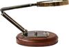 5X Латунная настольная лупа с регулируемой подставкой и деревянным основанием Винтаж