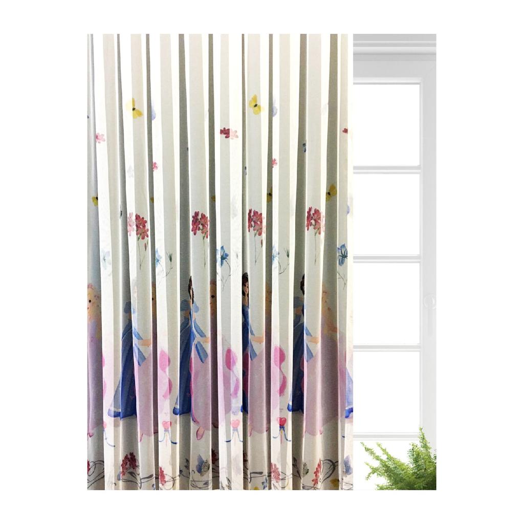 Занавеска из тюля принцессы с нормальным ворсом, одностворчатая