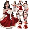 Red Velvet Christmas Dress Costume Favor Cosplay Outfit Fashion Claus Dress  Holiday Party