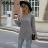 Spring and Autumn Women's Blouse Pocket Loose Casual Bubble Sleeve Long Sleeve Top