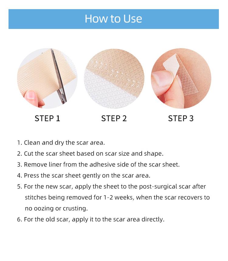 Scar Patches Remove Silicone Gel Sheet Treatment Patch Ear Correctors Burn Wounds Efficient Surgery Scar Tape Skin Repair