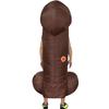 Забавный и необычный надувной костюм пениса для взрослых, коричневый