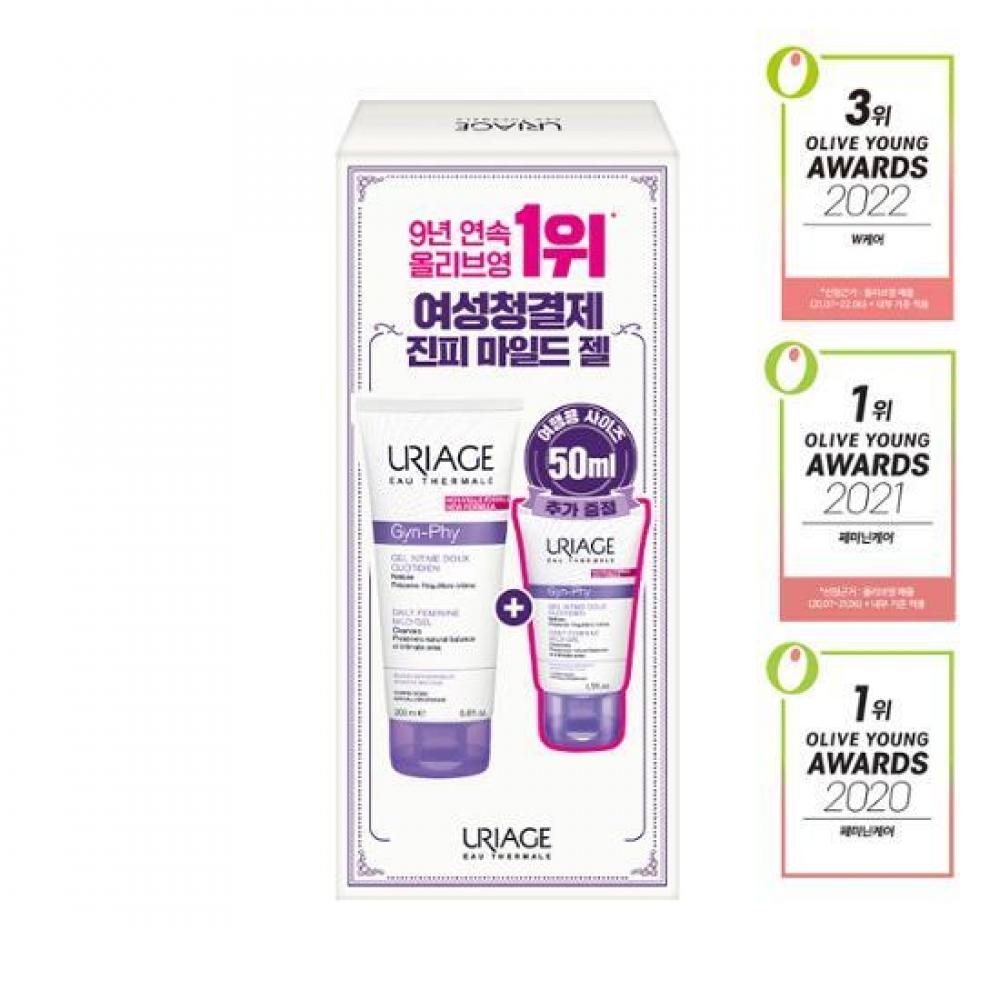 Uriage Dermal Mild Gel 4 типа на выбор 1 отдельная упаковка 200 мл + бесплатный дермальный спрей 