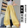 Blue Plaid Pants Children's Spring and Summer New High-waisted Dopamine Yamamoto Pants Small Casual Wide-leg Pants