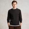 Luozi Men's Thick 100% Wool Pullover Round Neck Raglan Sweater