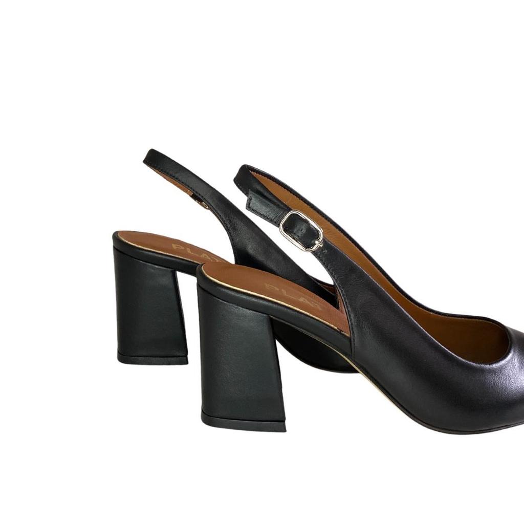 Женские классические туфли на каблуке из натуральной кожи