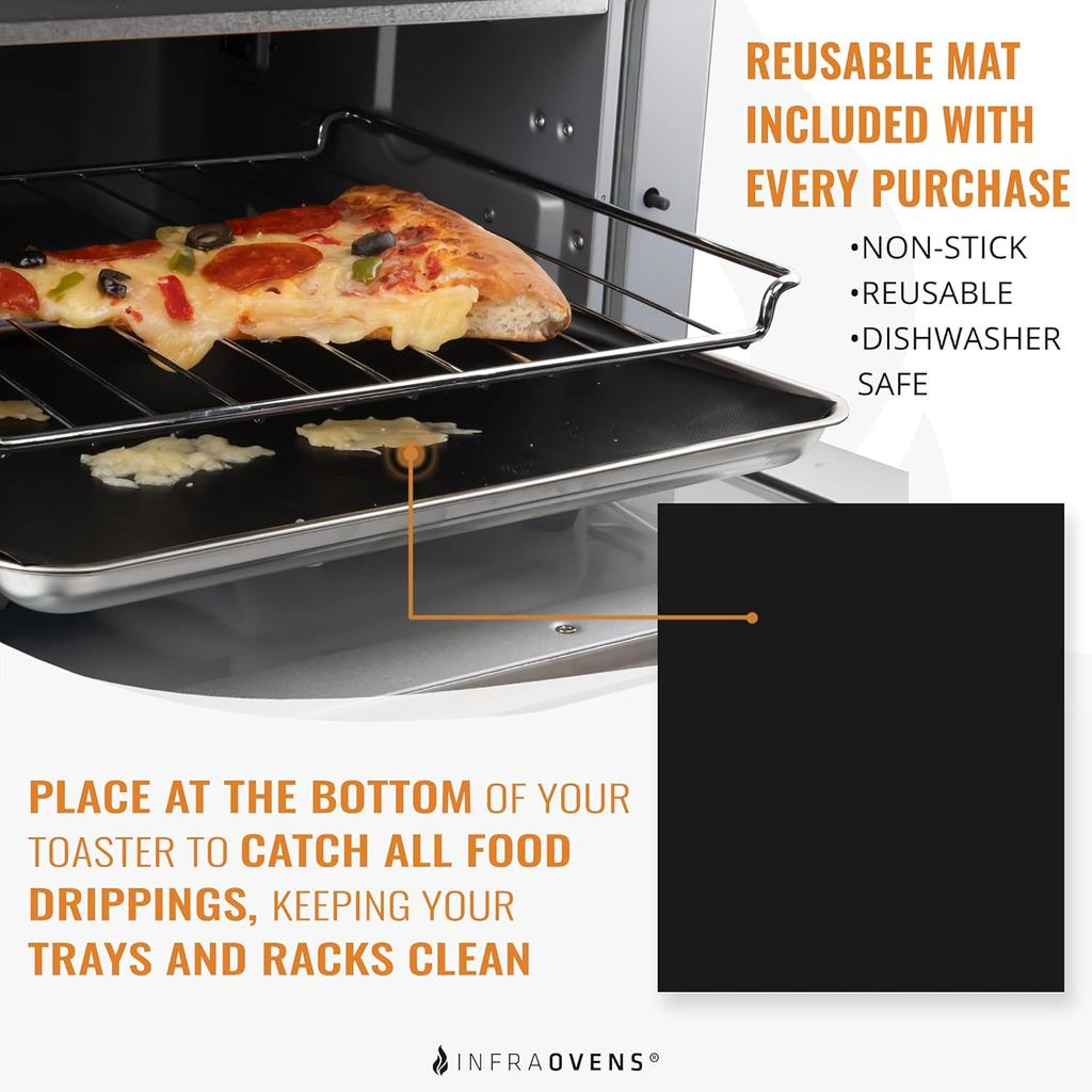 Reble Liners for Toaster Oven Air Fryer 9 x 11 Accessories Compatible with Breville, Black & Decker, Cuisinart, Emeril Lagasse + More, Perforated