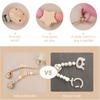 Star Pacifier Holder Clips Wood Baby Teether Toys Straps Anti-lost Baby Pacifier Chain  Toddler