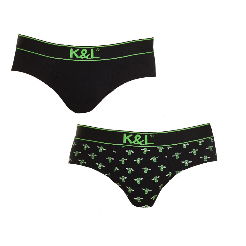 Комплект из 2 слипонов из дышащей ткани KL2007 для мужчин.