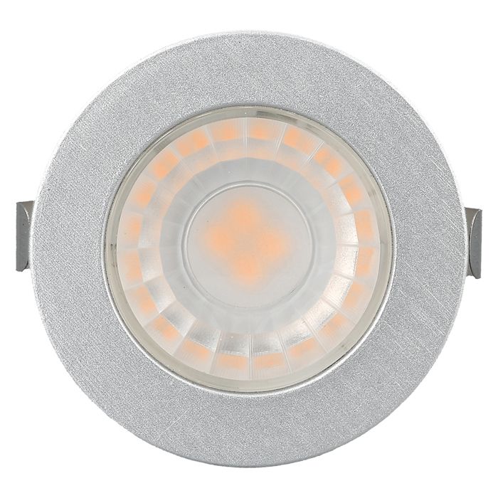 Mini spot LED rond argent 3W 6500K IP54