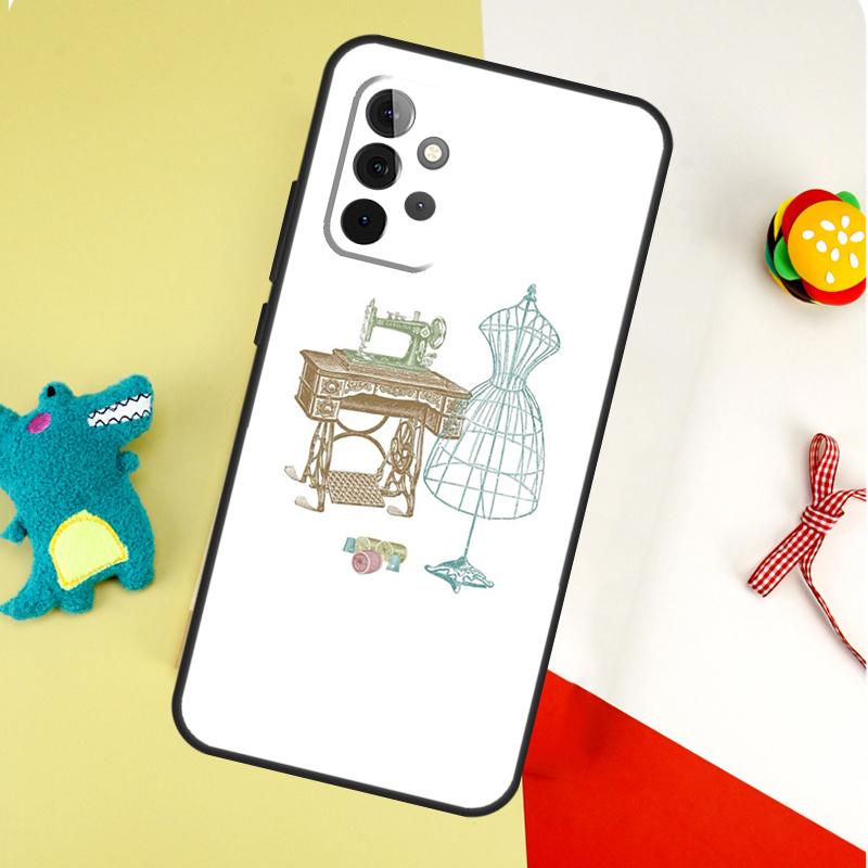 Швейная машина Чехол для телефона Samsung Galaxy A54 A34 A14 A55 A35 A15 A53 A33 A13 A05 A06 A16 A22 A32 A52