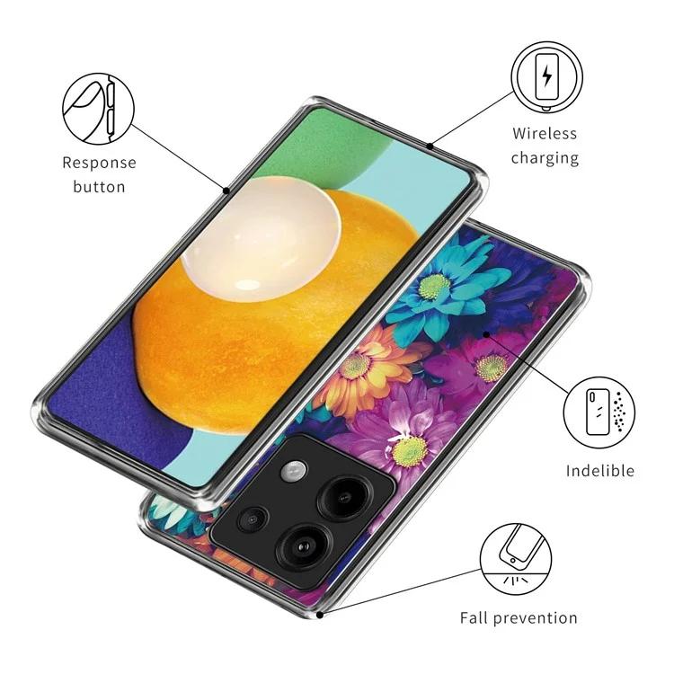 Для Xiaomi Redmi Note 13 Pro 5G / Poco X6 5G чехол Slim-Fit Pattern Printing TPU задняя крышка телефона