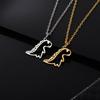 Stylish Cute Cutout Simple Stainless Steel Cartoon Dinosaur Necklace Pop Punk Party Hip Hop Goth Holiday Couple Gift Personality