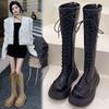 Lace-up Boots, Women's New Platform Knight Boots In Autumn and Winter 2025, But Knee-high Boots, Slim Boots