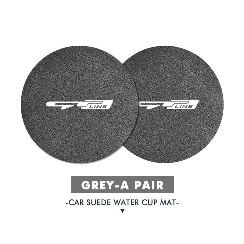 Car Anti Slip Mat Coaster Water Cup Slot Decorate Accessories For KIA gt gtline Xline ceed Forte RIO STINGER Seltos K3 K4