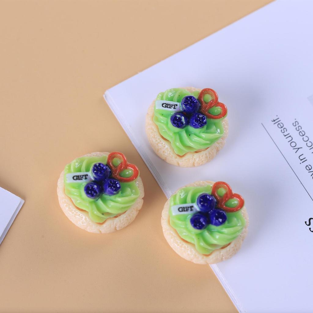 Mini Food Play Cake DIY Kit: Cream & Resin Accessories for Keychains & Pendants