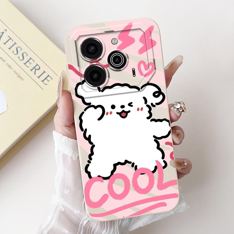 For Tecno Pova 6 Pro 5G 2024 Case LI9 Camera Lens Protective Cover Cute Panda Cartoon Soft Bumper For Tecno Pova 6 Pova6 5G Capa