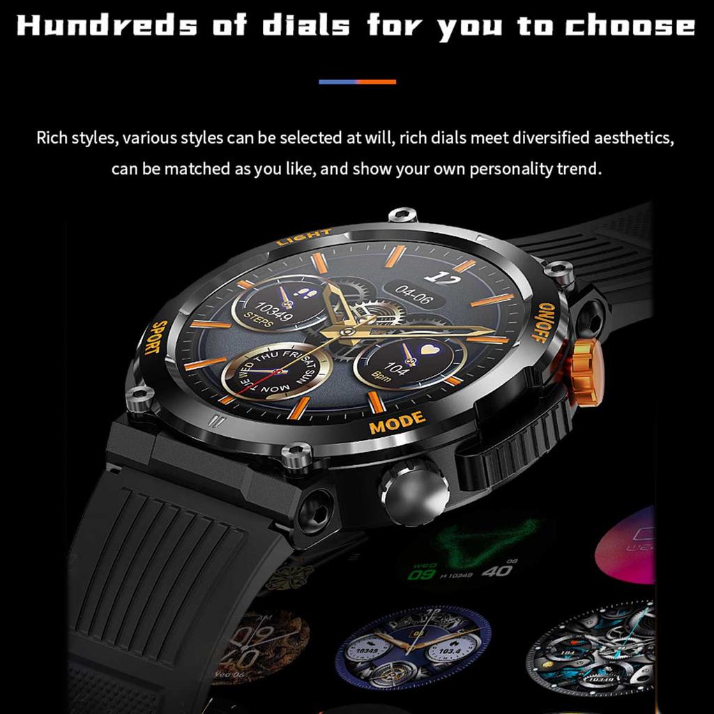 LUCKY START New Smart Watch Heart Rate Monitoring Bluetooth Call Voice Assistant GPS Sports Trajectory Waterproof Fitness SmartWatch