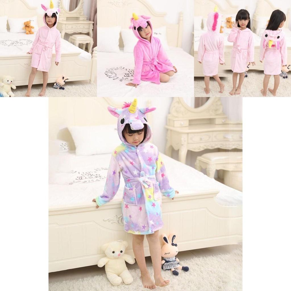 Мягкий и уютный детский халат-единорог для девочек и мальчиков, домашняя одежда, ночная одежда