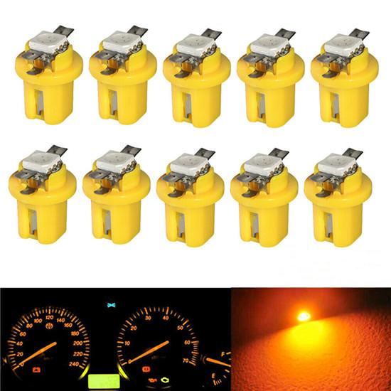 Универсальный 10 шт./компл. T5 B8.5D 5050 SMD автомобильный светодиодный приборный щиток приборной панели приборная лампа лампочка салонная лампа