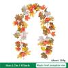 Maple Leaf Berry Harvest Wreath: Pastoral Style Door Decoration for Thanksgiving & Halloween