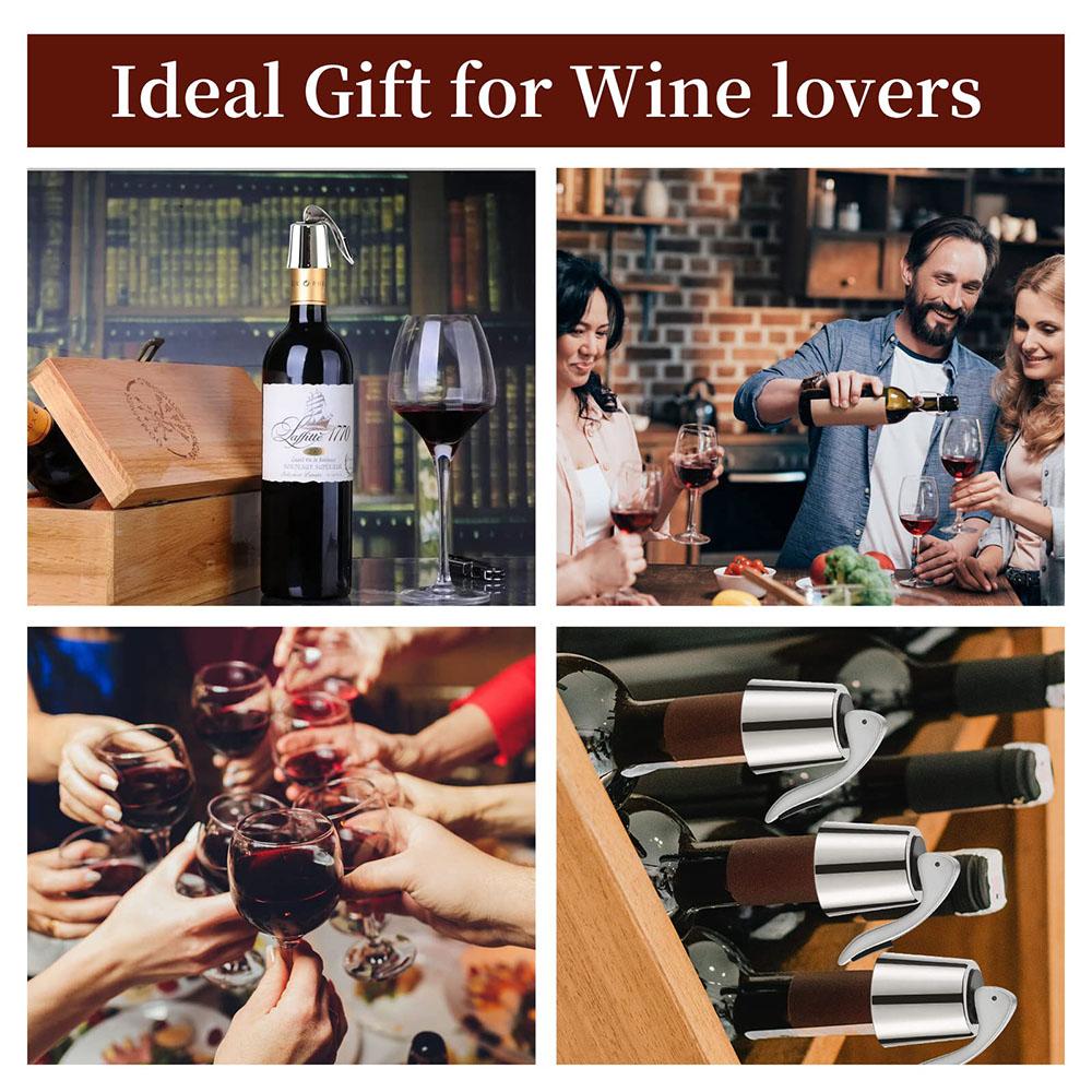 Bottle Wine Stopper Wine Bottle Plug With Silicone Beverage Bottle Stopper Reusable Wine Saver Bottle Sealer Keeps Wine Fresh