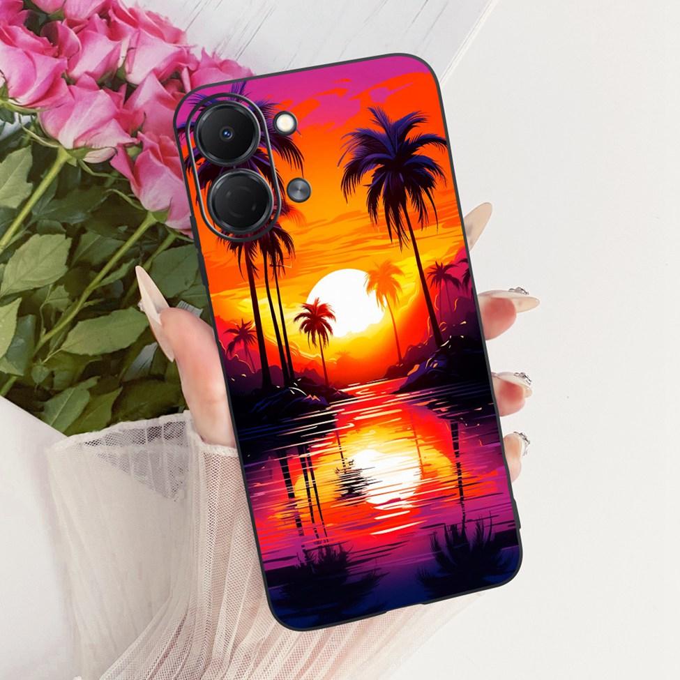 For Tecno Spark Go 3 Case Cover Fashion Butterfly Luxury Cute Painted Black Silicone Bumper For Tecno Spark Go3 KN3 Phone Casing