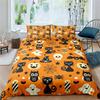 Halloween Queen Duvet Cover Luxury Ghost Festival Bedding Set Microfiber Gothic Pumpkin Skull Comforter Cover With Pillowcases