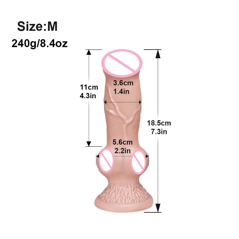 Большой силиконовый фаллоимитатор с животными, секс-игрушка для мужчин и женщин, анальная пробка, пенис, реалистичный фаллоимитатор с собачьим узлом, секс-игрушка, женский мастурбатор, товары для взрослых