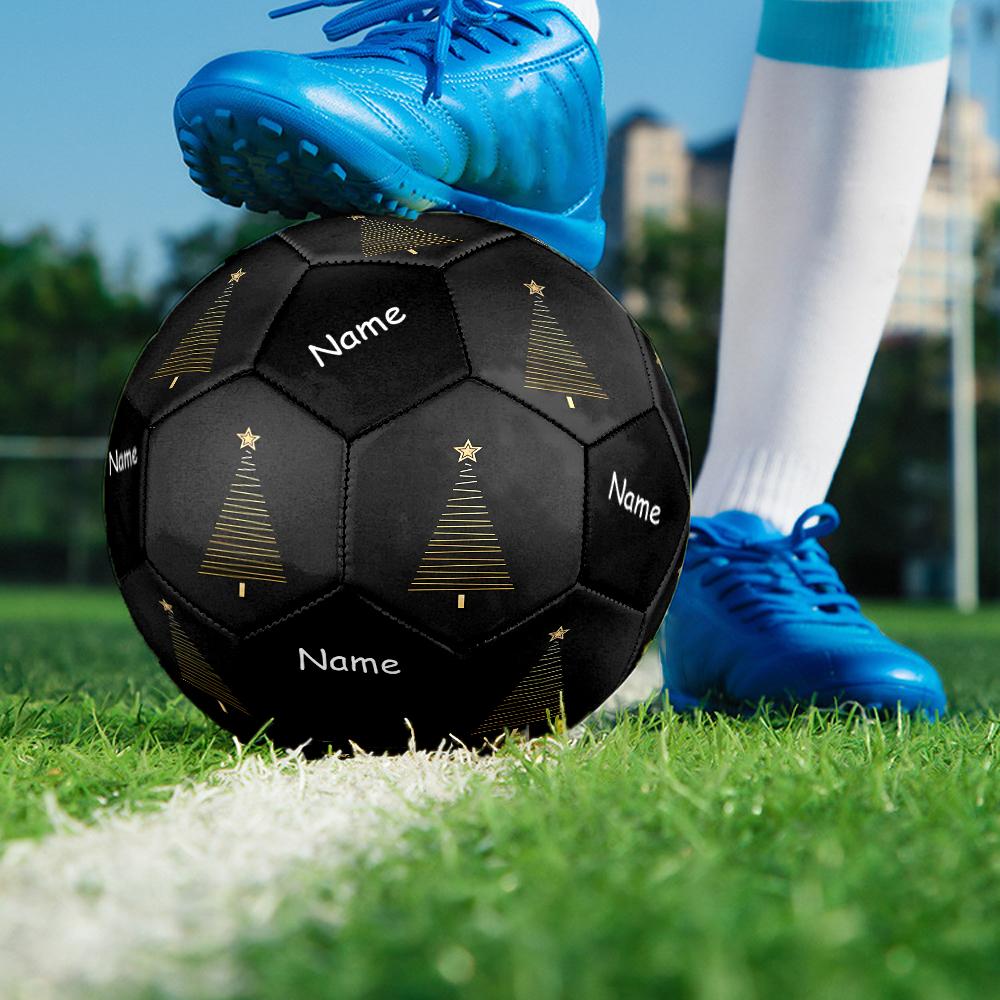 Custom Name Christmas tree Theme Size 5 Soccer Ball, Suitable for Both Indoor and Outdoor Matches, a Gift Suitable for Everyone.