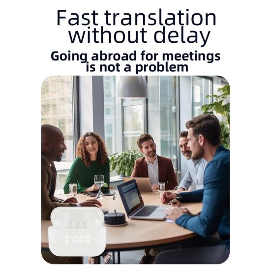 Bluetooth-совместимые наушники-вкладыши для перевода с активным шумоподавлением и переводом в реальном времени. Легкая конструкция, беспроводные наушники.