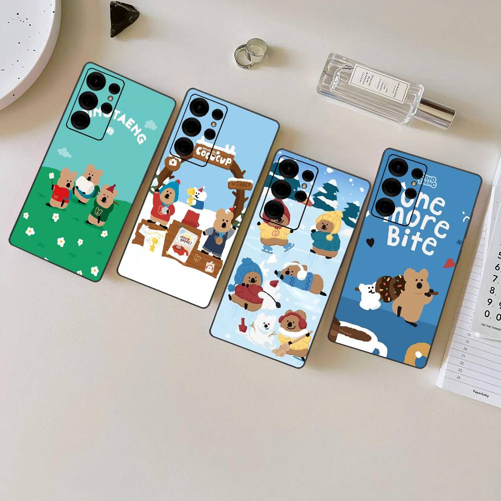 Милый Чехол-Телефон с Квоками для Samsung S 24 Fe 25 Ultra Plus 20 Lite 21 30 22 23 24 22 Ultra 5G Fundas
