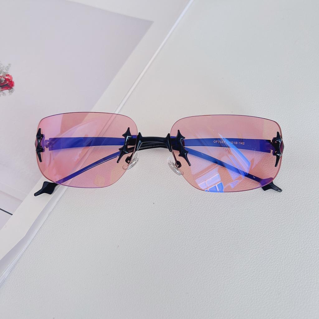 Stylish Rimless Sunglasses For Women Future Technology Sense Sun Glasses For Woman Korean Style Man Sun Glass