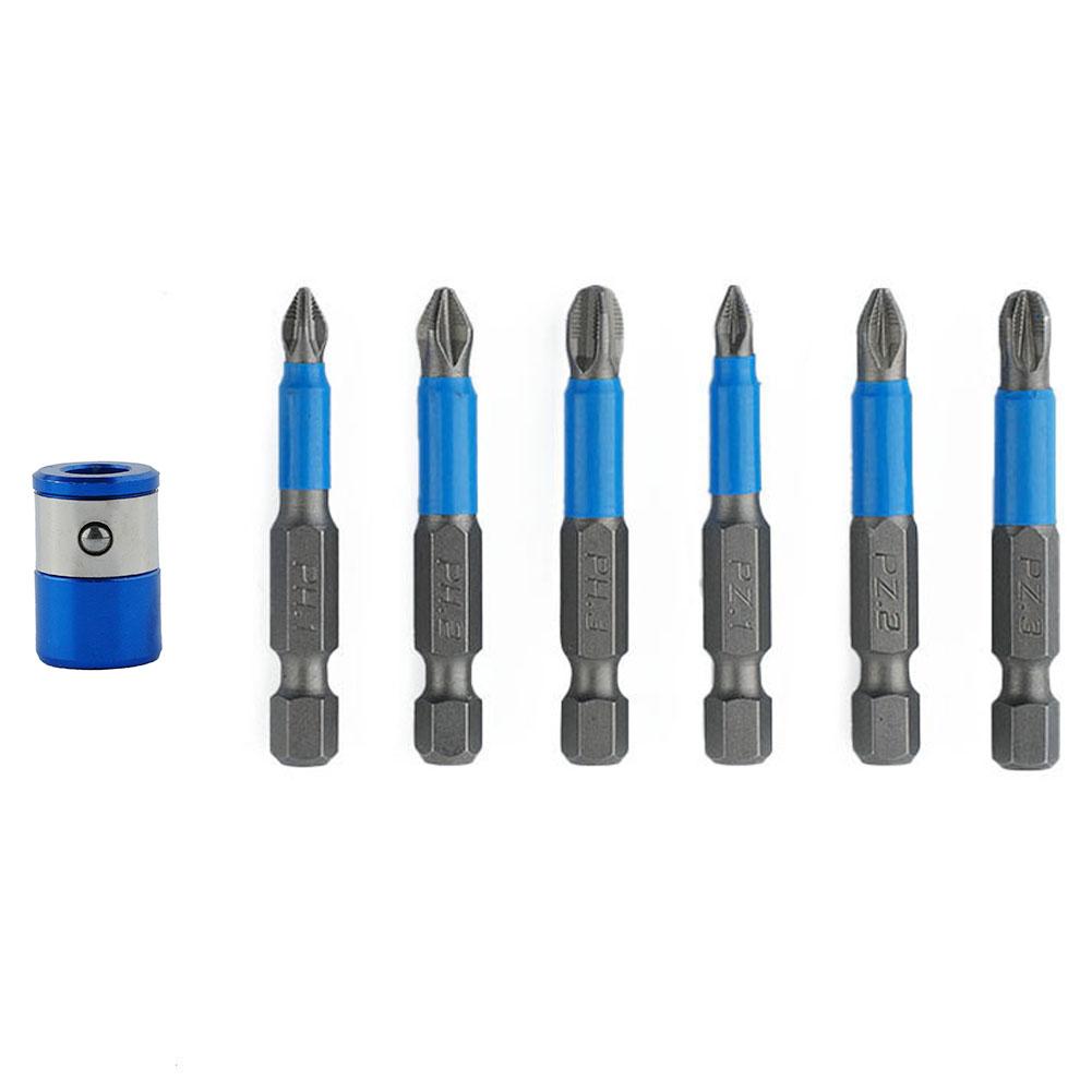 Набор бит для отвертки 50 мм Длина 6 шт./Набор Легированная сталь Антискользящие PH1/PZ1/PH2/PZ2/PH3/PZ3 Износостойкость Абсолютно новый
