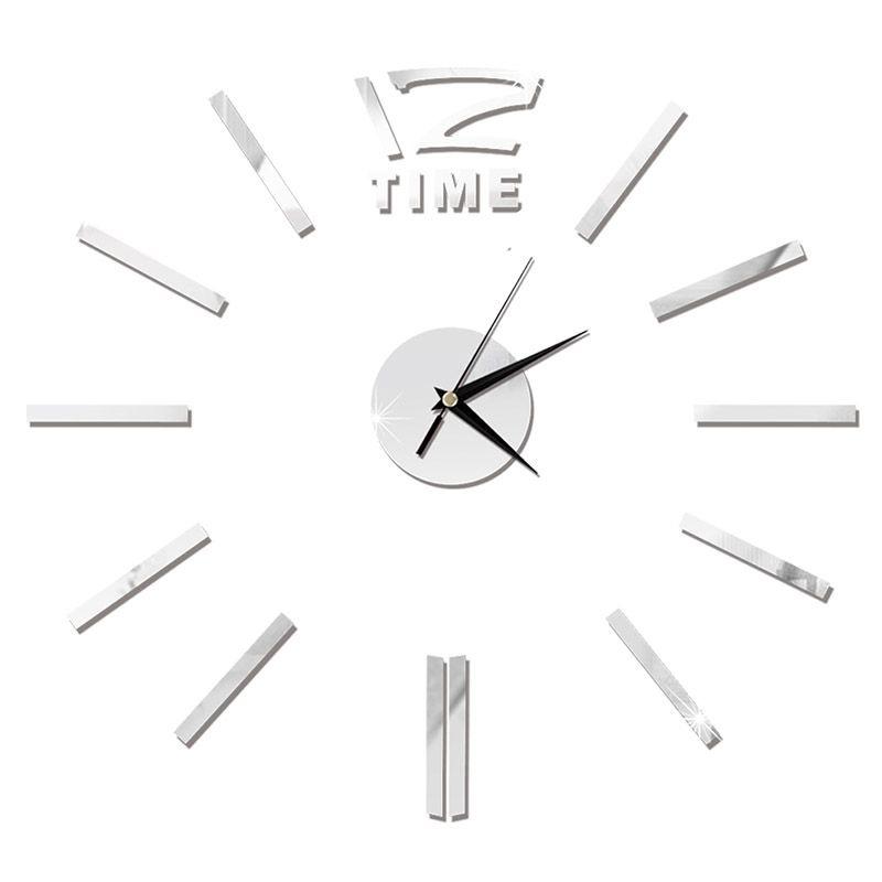 Eye-catching 3d Mirror Luxury Modern Diy Large Wall Clock Surface Sticker For Trendy Homes